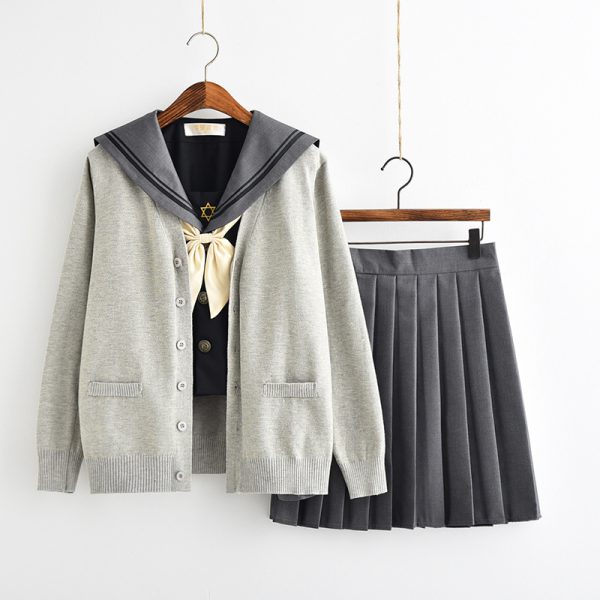 JK Uniform Academy Suit, Japanese Soft Girl Sailor Uniform, Japanese Kansai Collar Long Sleeve Female Student School Uniform - Image 2