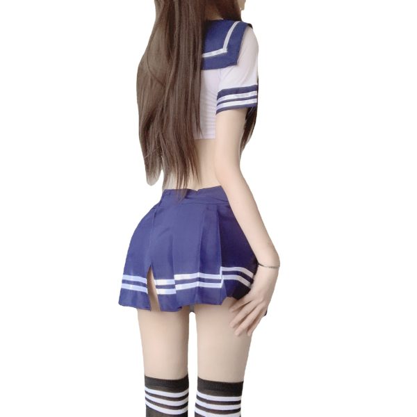 Sexy Lingerie Student Uniform Open File Free Passion Student Temptation Suit Tease Open File Sexy Uniform Women - Image 5